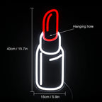 Läppstift – LED-neonskylt (5 V USB)
