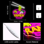 Ramen – LED-neonskylt (5 V USB)