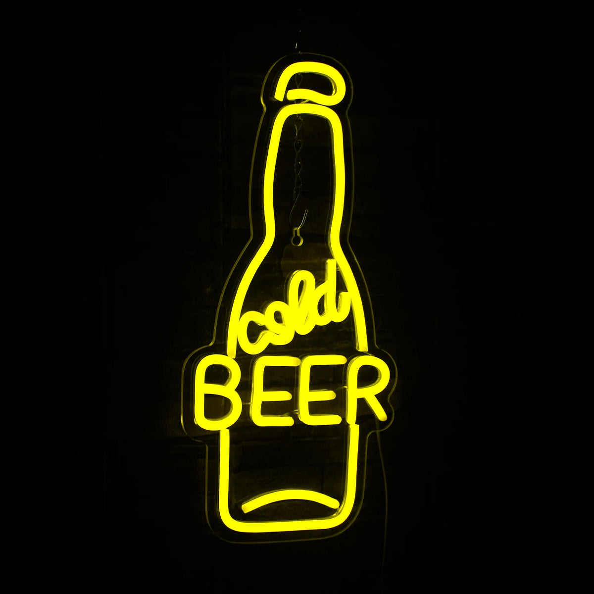 Cold Beer – Ölflaska – LED-ljusskylt (5 V USB)