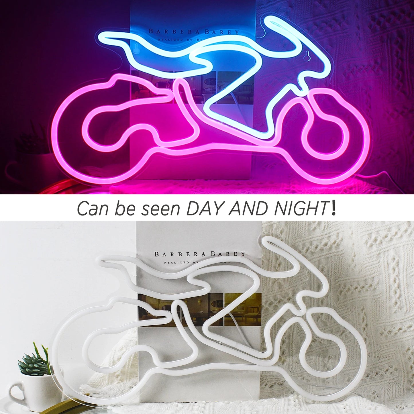 Motorcykel 5V USB LED Neonskylt - Prisvärd