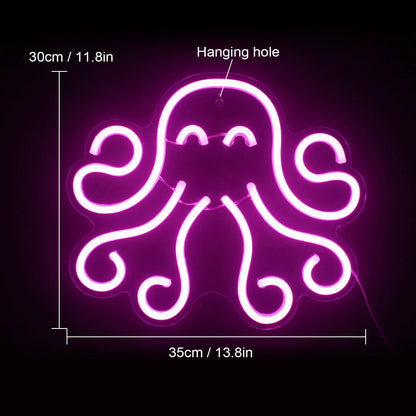 Octopus 5V USB LED Ljusskylt - Budgetvänlig