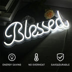 Blessed – LED-neonskylt (5 V USB)