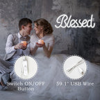 Blessed – LED-neonskylt (5 V USB)