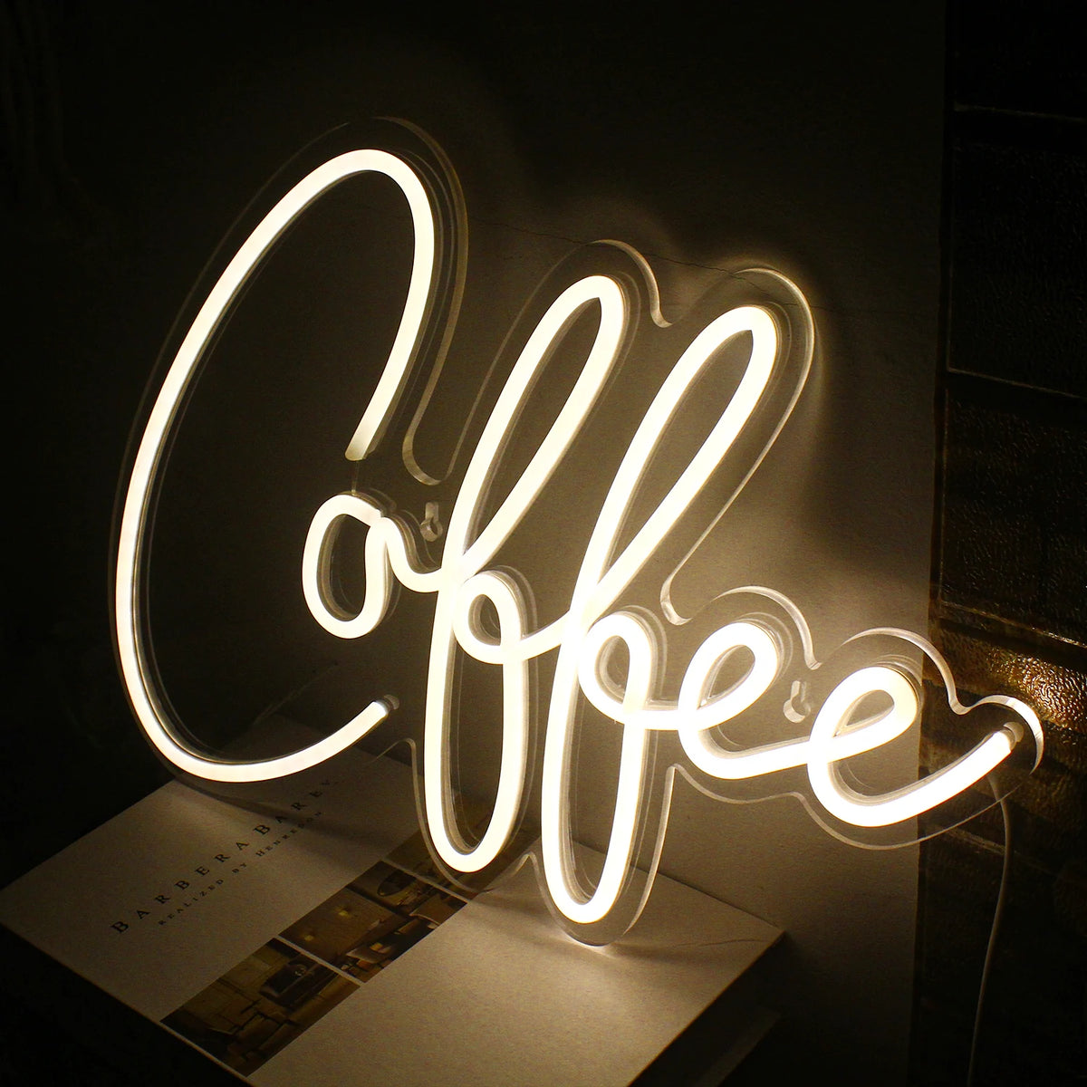 Coffee – LED-ljusskylt (5 V USB)