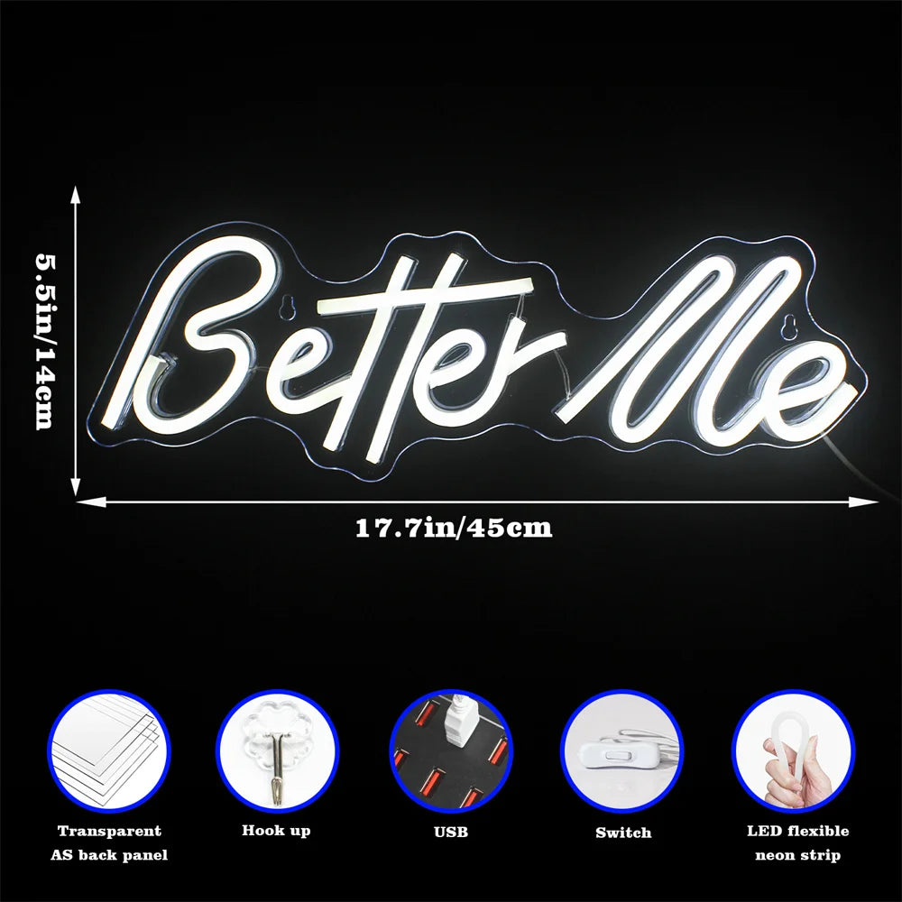 Better Me 5V USB LED Ljusskylt - Prisvärd
