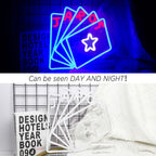TAROT – Kort och stjärna – LED-neonskylt (5 V USB)