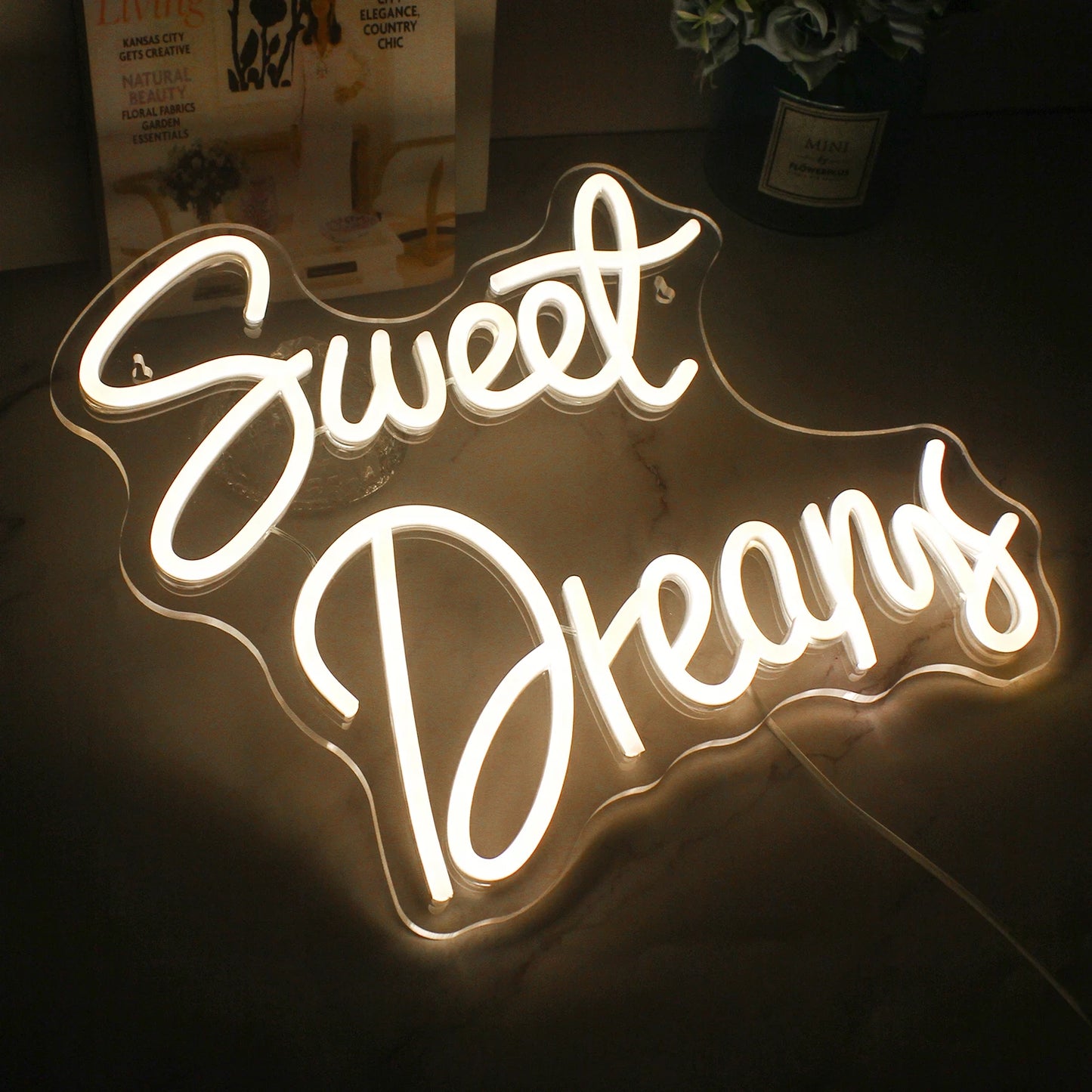 Sweet Dreams 5V USB LED Neonskylt - Prisvänlig