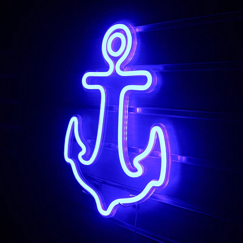 Sol och surfbräda – LED-neonskylt (5 V USB)