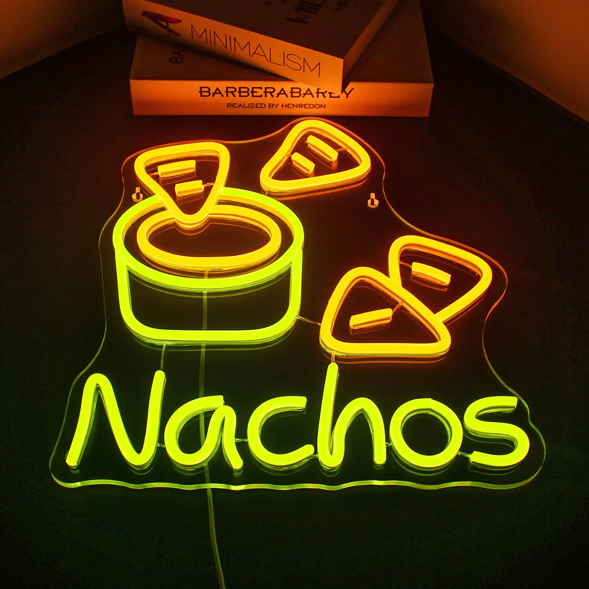 Nachos – Tortillachips och dipp – LED-ljusskylt (5 V USB)