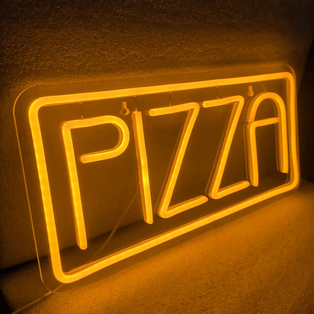 PIZZA – LED-ljusskylt (5 V USB)