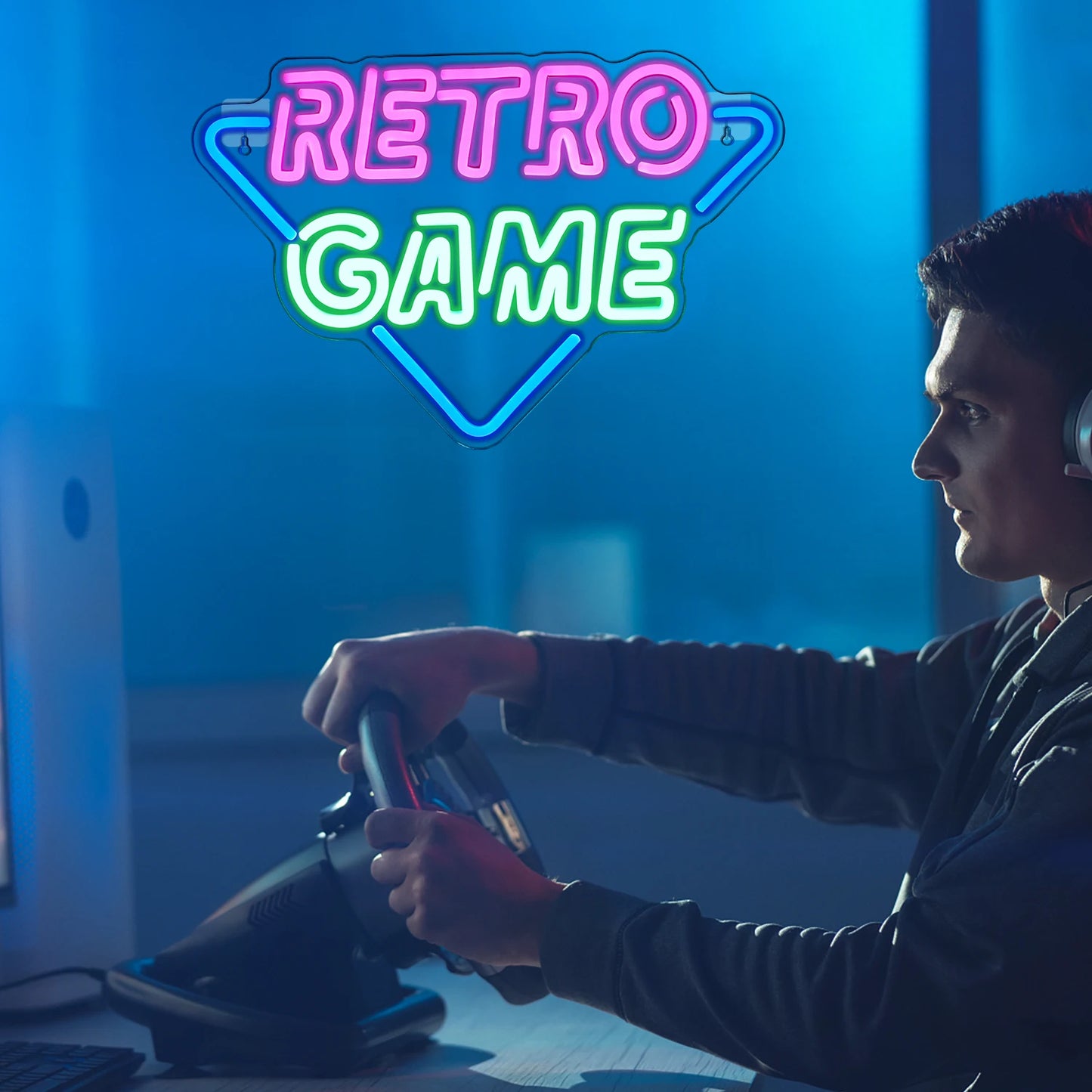 Retro Gaming 5V USB LED Ljusskylt - Budgetvänlig
