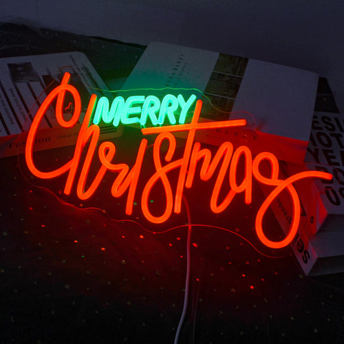 Merry Christmas – LED-neonskylt (5 V USB)