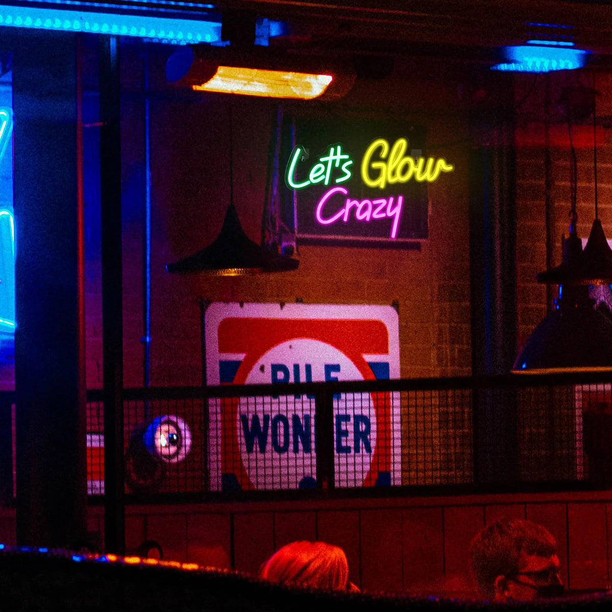 Let's Glow Crazy – LED-neonskylt (5 V USB)