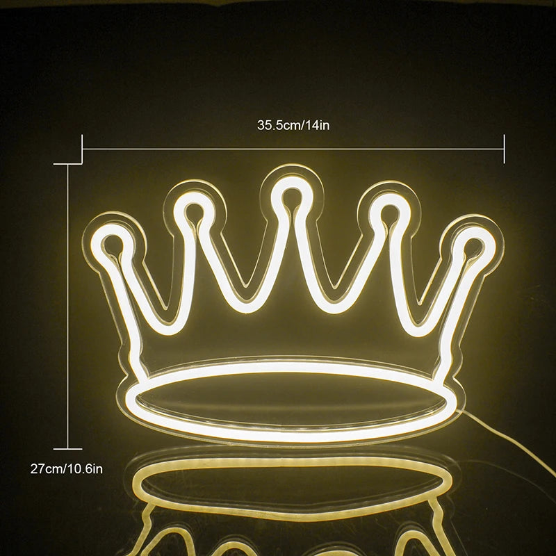 Krona – LED-neonskylt (5 V USB)