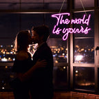 The World Is Yours – LED-neonskylt (5 V USB)