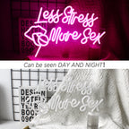 Less Stress More Sex 5V USB LED Neon Sign - Budget Friendly