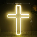 Kors – LED-neonskylt (5 V USB)