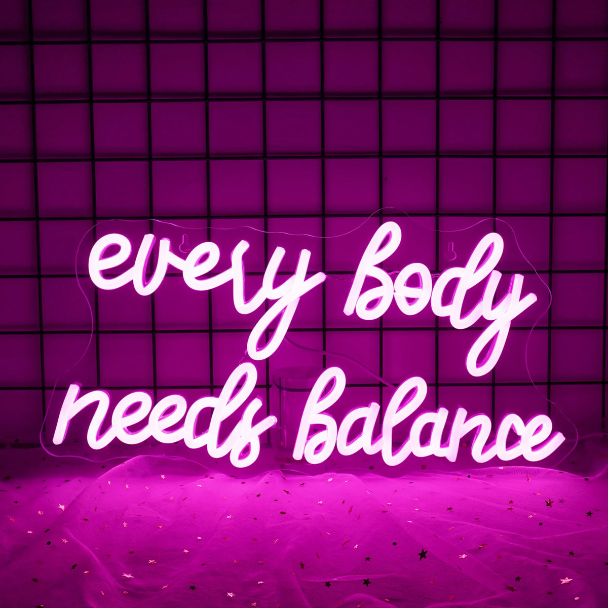 Every Body Needs Balance – LED-neonskylt (5 V USB)