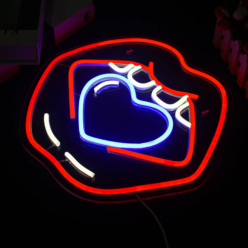 Läppar – LED-neonskylt (5 V USB)
