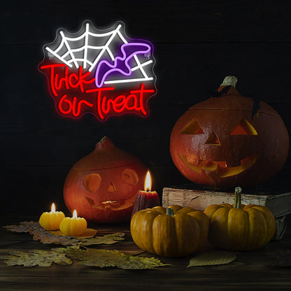 Trick Or Treat Halloween 5V USB LED Ljusskylt - Budgetvänlig