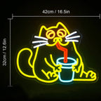 Katt – LED-neonskylt (5 V USB)