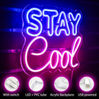 Stay Cool – LED-neonskylt (5 V USB)