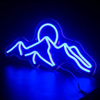 Berg och solnedgång – LED-neonskylt (5 V USB)