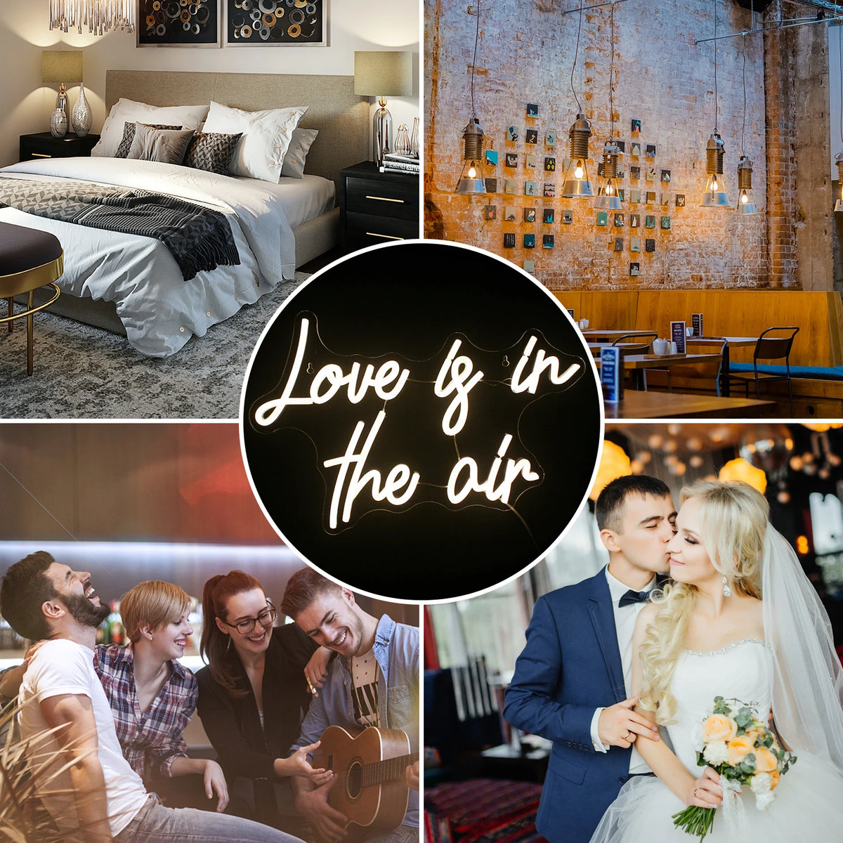 Love is in the air – LED-neonskylt (5 V USB)