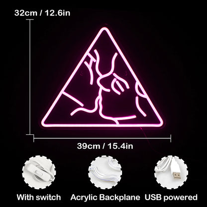 Kiss 5V USB LED Ljusskylt - Prisvärd