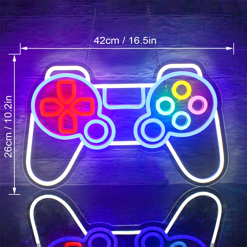 Gamermotiv – LED-neonskylt (5 V USB)