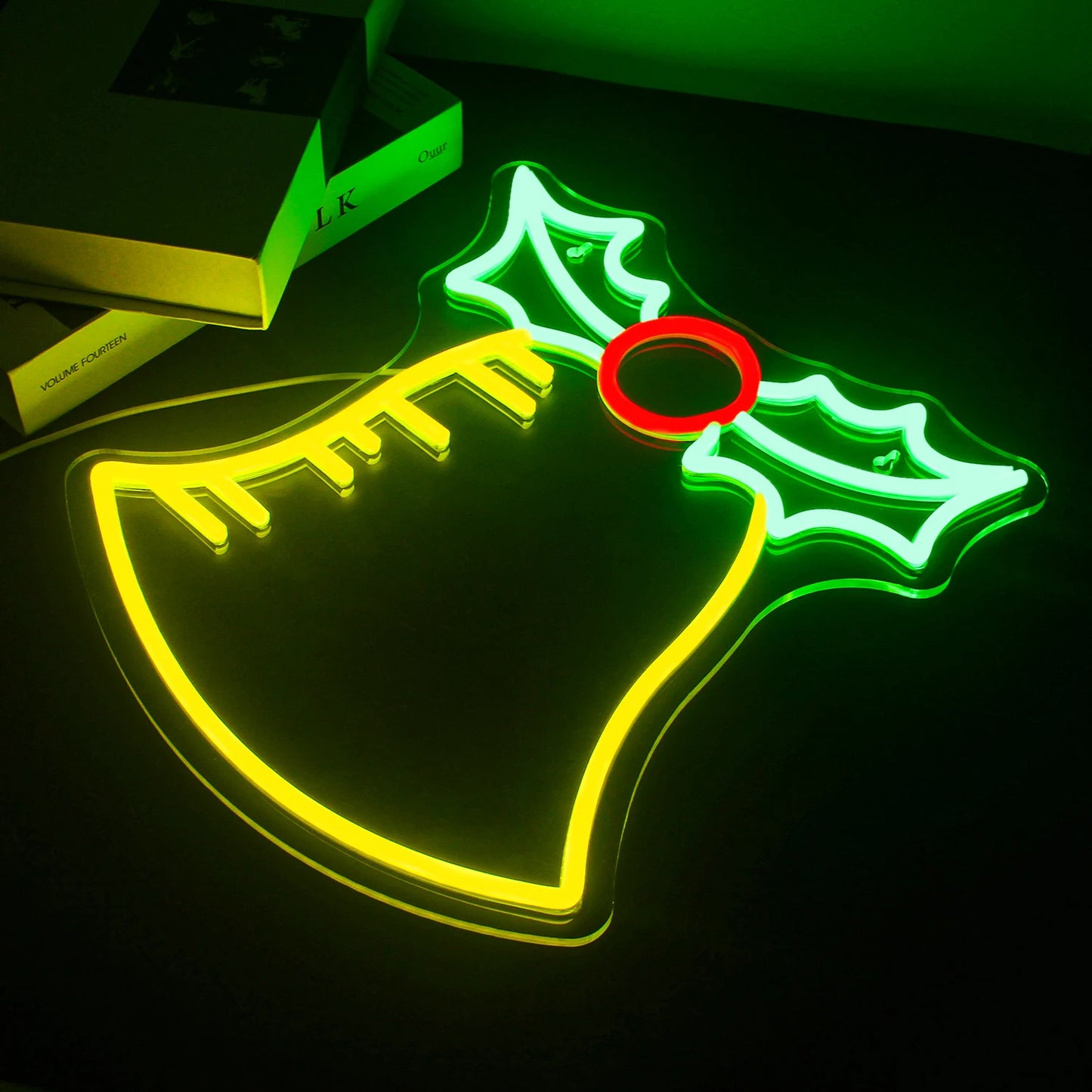 Klocka God Jul 5V USB LED Ljusskylt - Prisvänlig