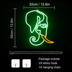 Elefant – LED-neonskylt (5 V USB)