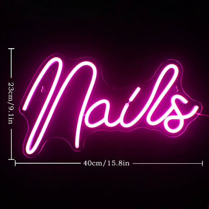 Nails 5V USB LED Ljusskylt - Budgetvänlig