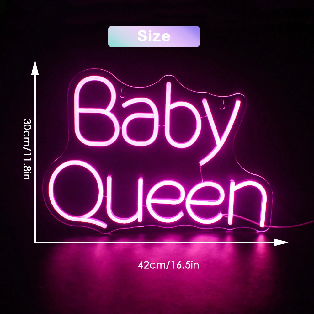 Baby Queen 5V USB LED Ljusskylt - Prisvärd