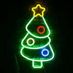 Julgran – LED-neonskylt (5 V USB)