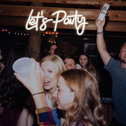 Let's Party 5V USB LED Ljusskylt - Prisvärd