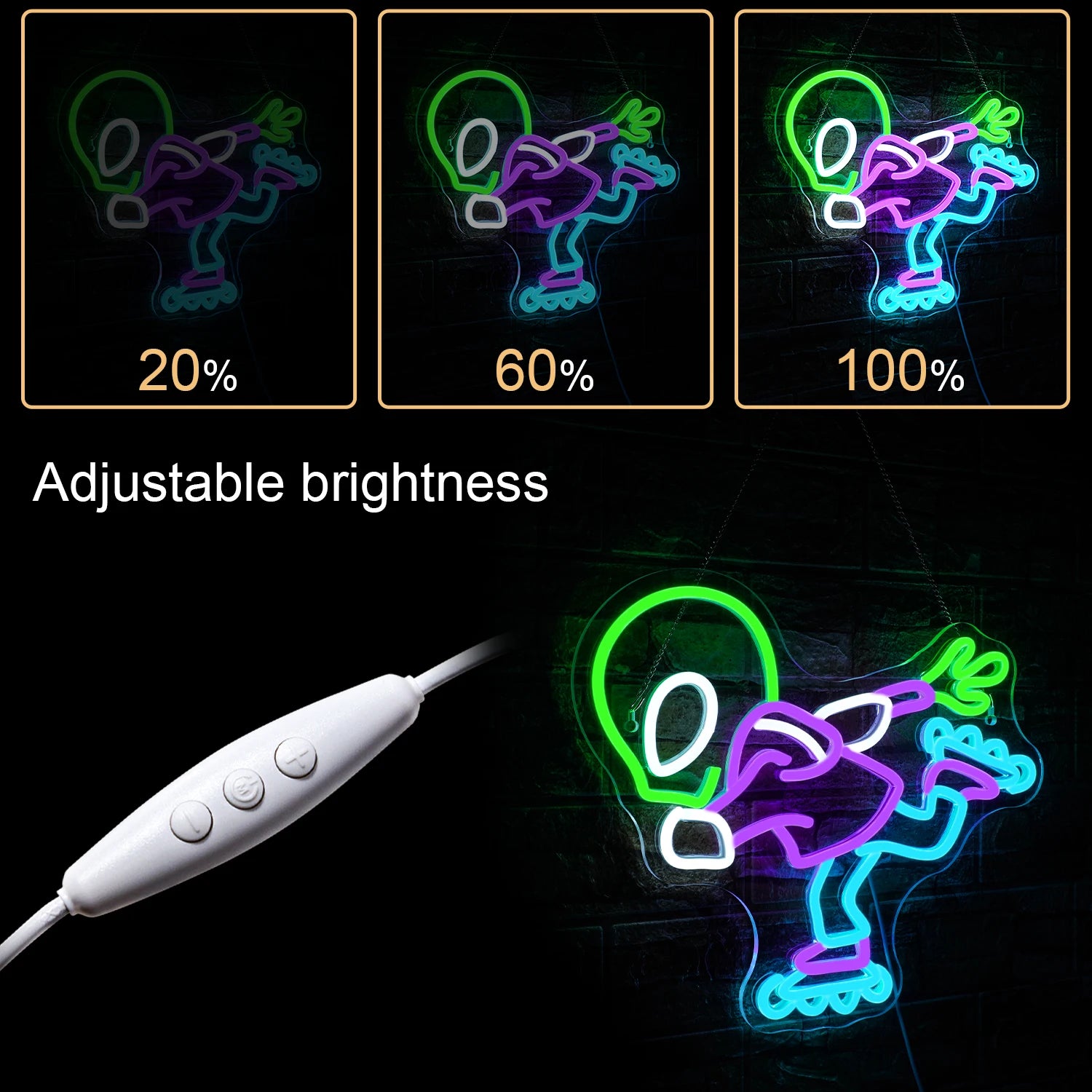 Alien 5V USB LED Ljusskylt - Prisvärd