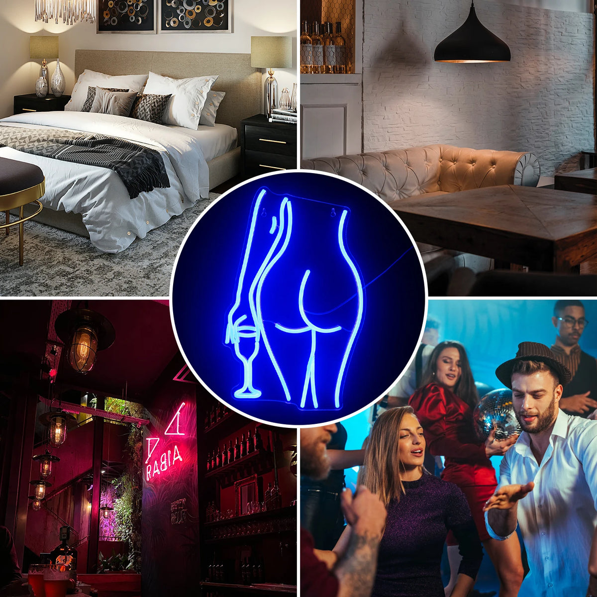 Kvinnosilhuett – LED-neonskylt (5 V USB)