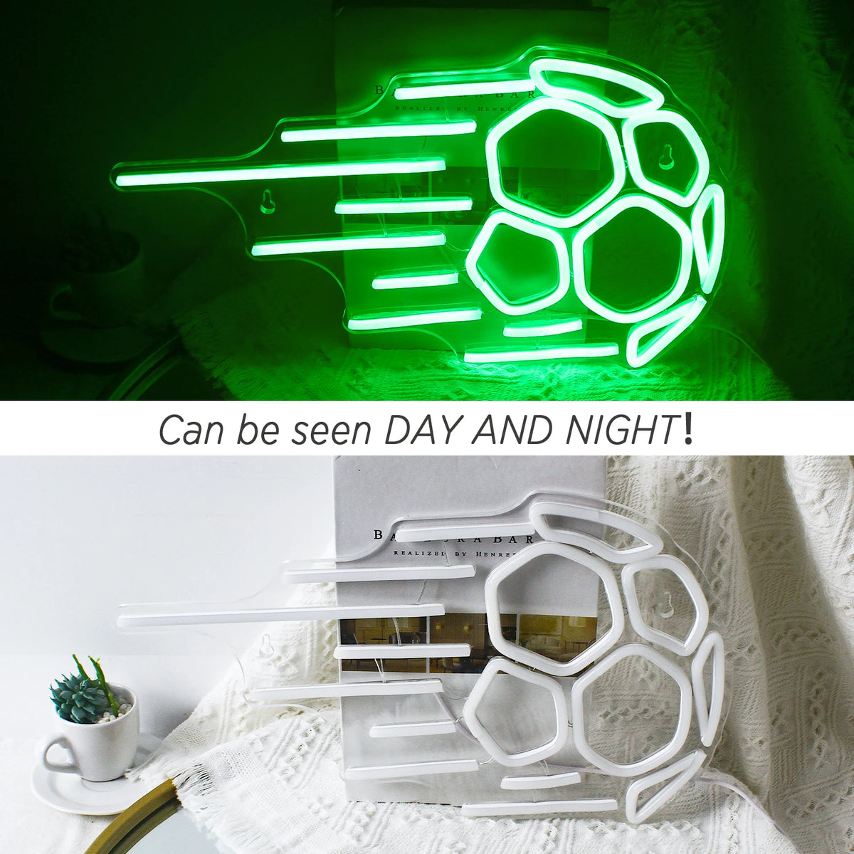 Fotboll – LED-neonskylt (5 V USB)