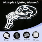 Dödskalle – LED-neonskylt (5 V USB)