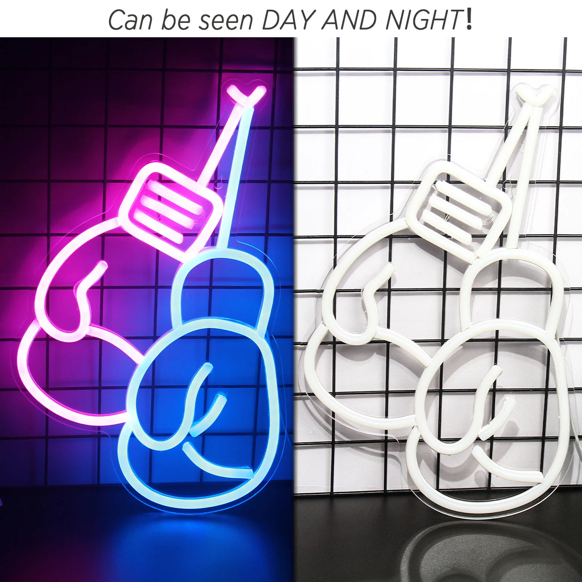 Boxningshandskar – LED-neonskylt (5 V USB)