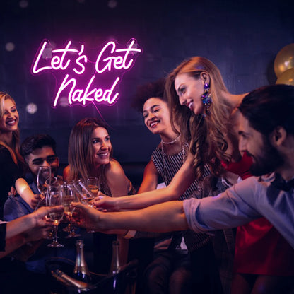 Let's Get Naked 5V USB LED Ljusskylt - Prisvänlig