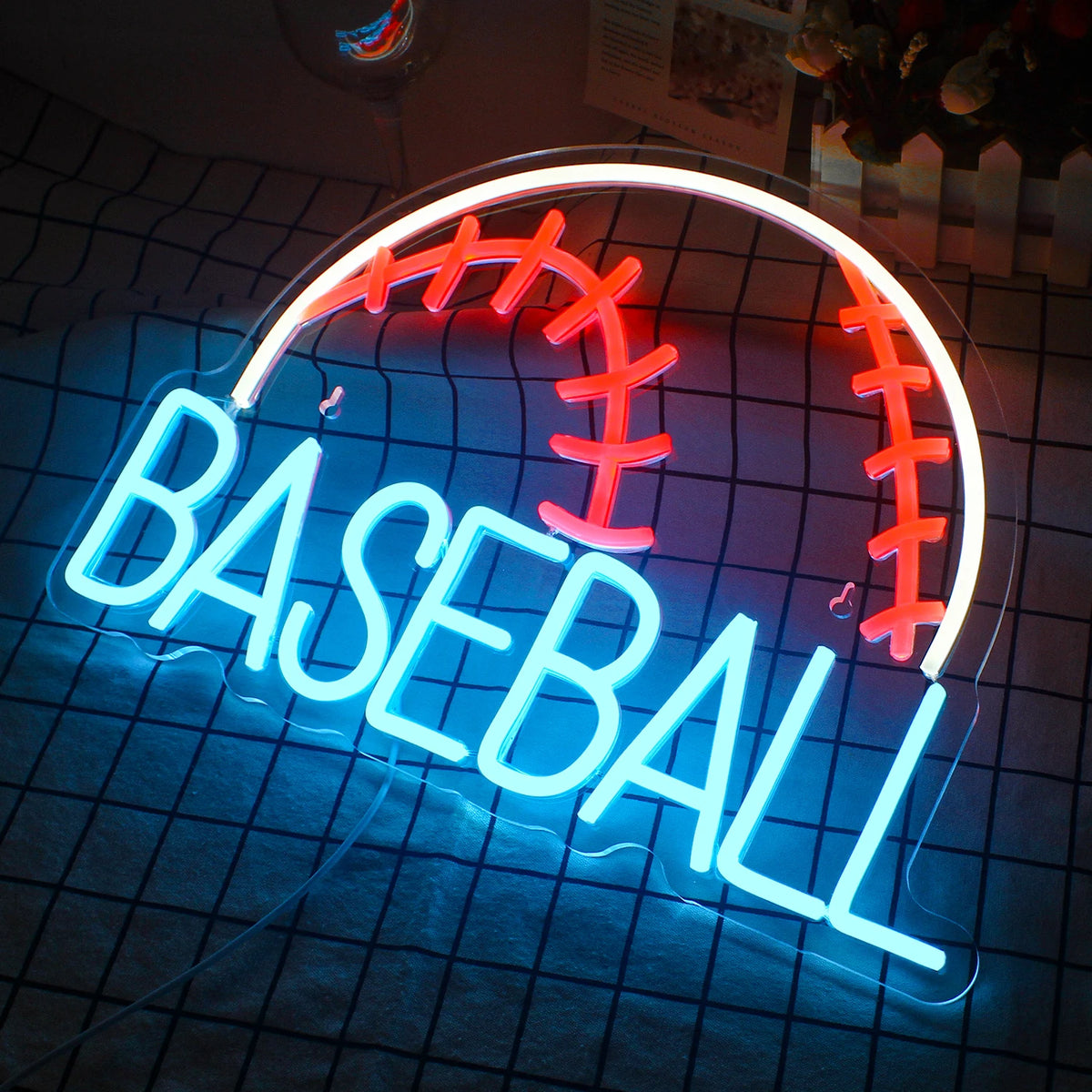 BASEBALL – Baseboll – LED-neonskylt (5 V USB)