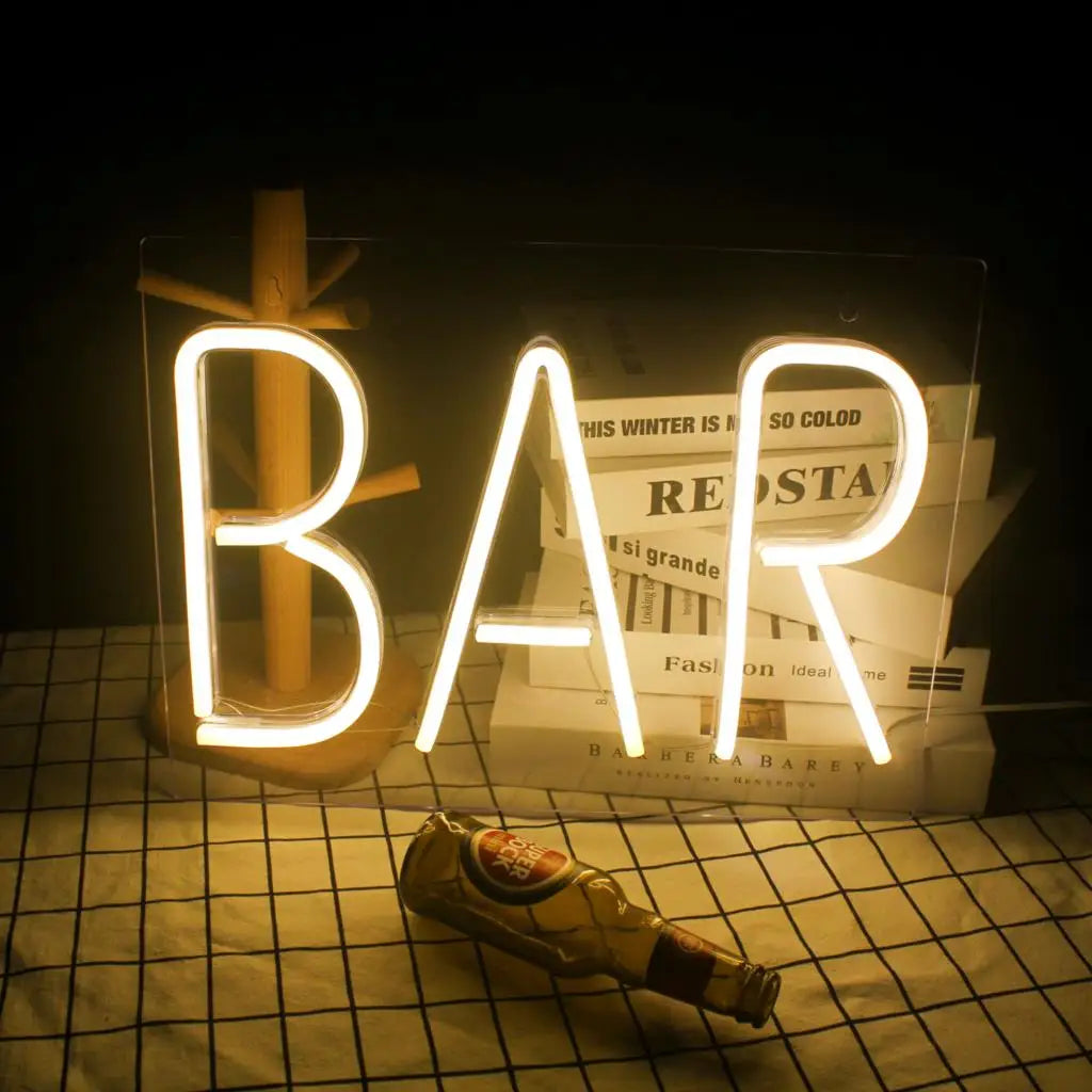 BAR – LED-ljusskylt (5 V USB)