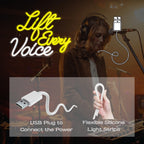 Lift Every Voice – LED-neonskylt (5 V USB)