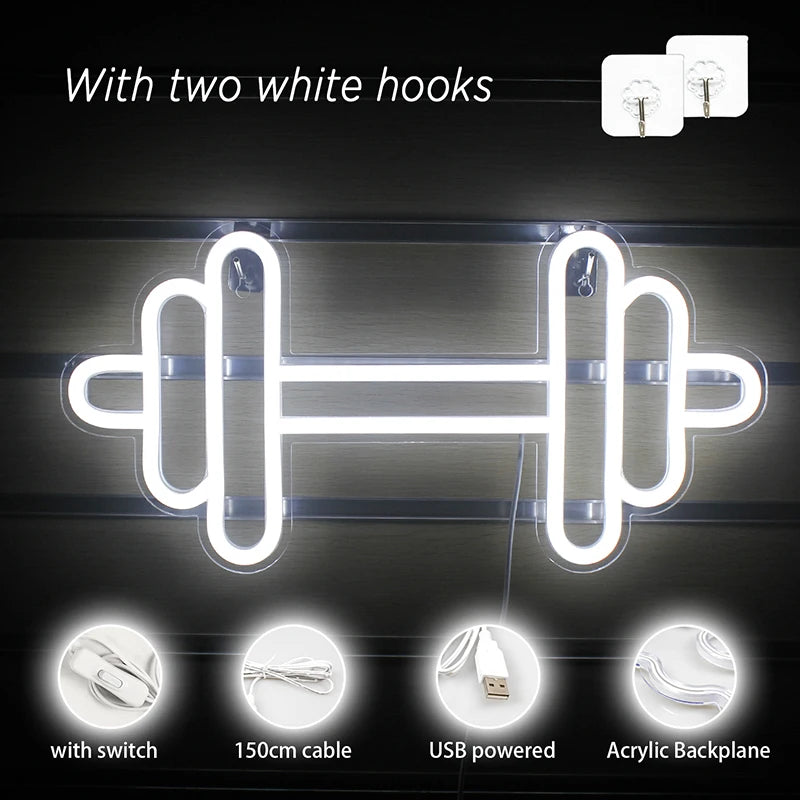 Skivstång – LED-neonskylt (5 V USB)