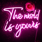 The World Is Yours – LED-neonskylt (5 V USB)