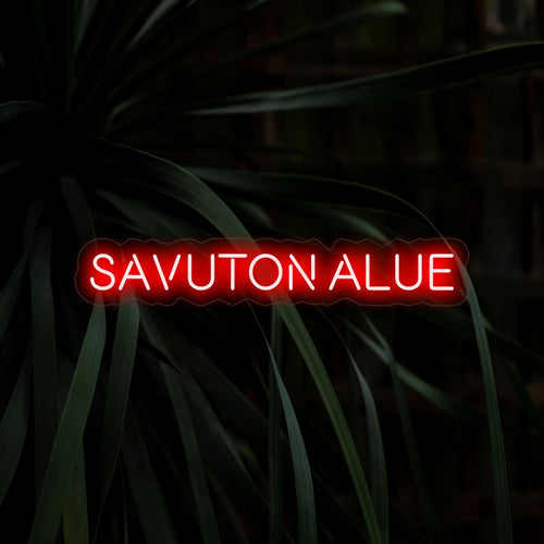 "Savuton Alue Neon Sign" är ett unikt och spännande tillägg, perfekt för utrymmen som omfattar en rökfri miljö. Lys upp med klarheten och friskheten i en rökfri zon!