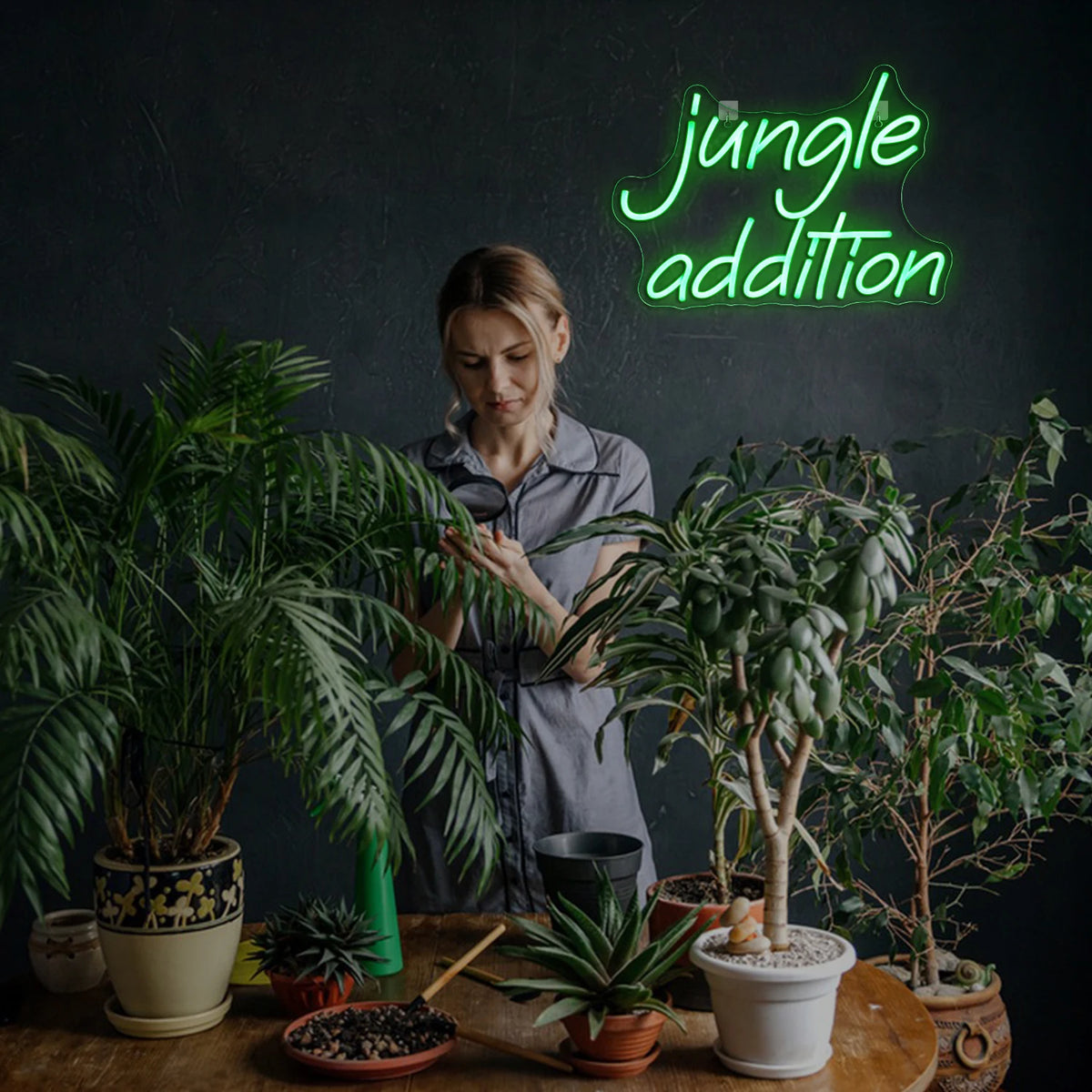 Jungle Addition – LED-neonskylt (5 V USB)