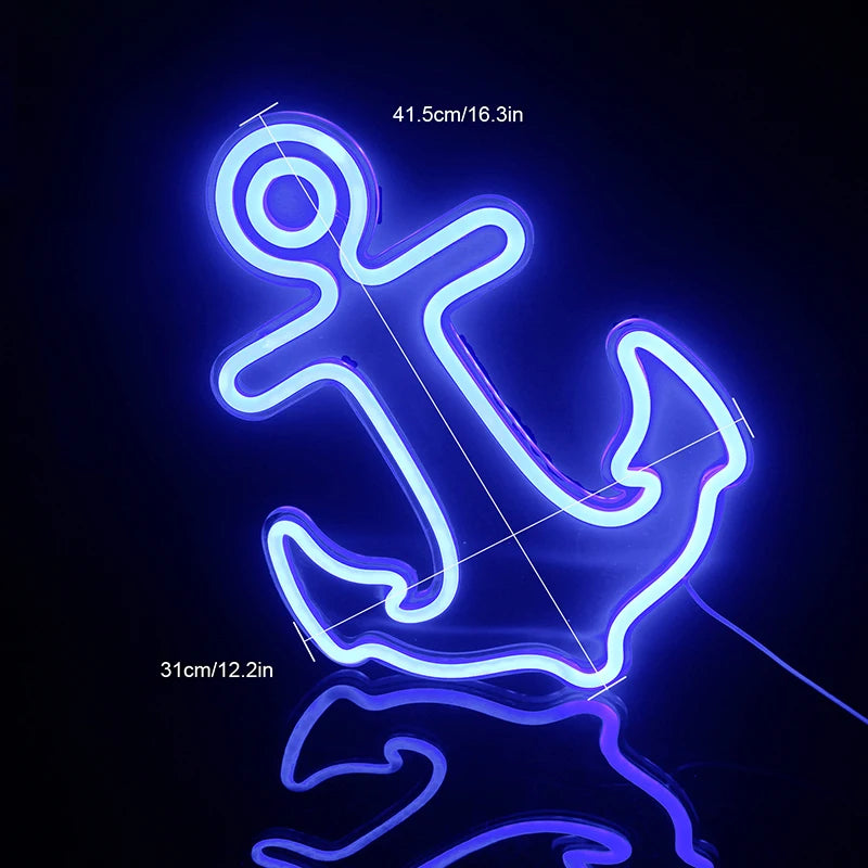 Sol och surfbräda – LED-neonskylt (5 V USB)